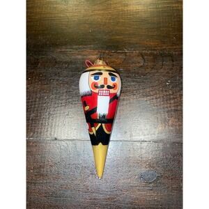 Vintage‎ Christmas Nutcracker Ornament Teardrop Shape Holiday Decor hand painted